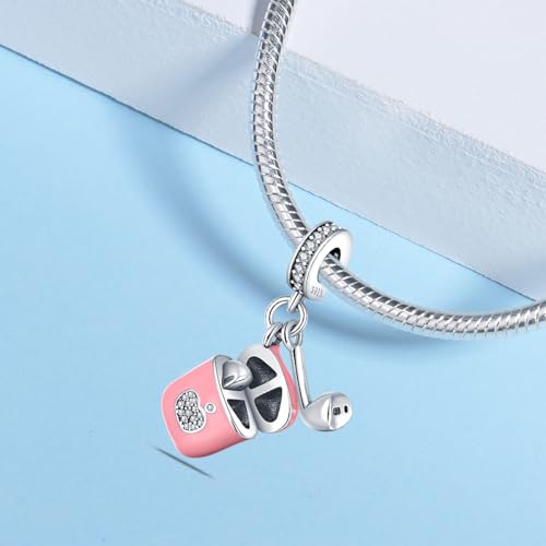925 sterling silver bracelet necklace pendant, women's jewelry gift, dream catcher net bead pendant, suitable for original bracelets, parties, birthday jewelry gifts - color: PAC165