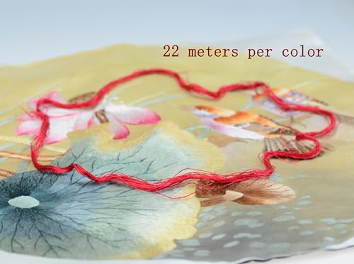 Mulberry Silk Floss Embroidery Thread Floss-Cross Stitch Threads China Silk Woven Jewelry Threads DIY Sewing Kits (109) - color: 109