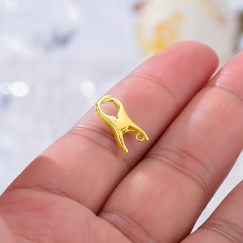 14K Yellow Gold Jewelry Clasp Necklace Extender Clasp Bracelet Extension Connector for DIY Necklace Bracelet Anklet Jewelry Making, 14K Gold Clasp for DIY Jewelry Making (Style 2) - style: Style 2