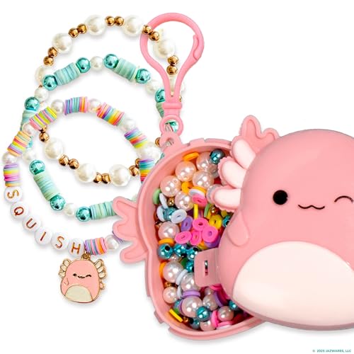 Original Squishmallows Archie The Axolotl Bracelet Kit, Friendship Bracelet Kit, Charm Bracelet Making Kit, Gifts for Girls, Squishmallows for Boys, Craft Kits - style: Archie the Axolotyl