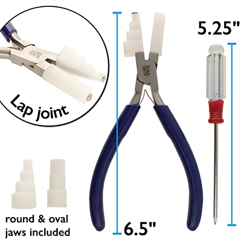 The Beadsmith Stepped Pliers with Interchangeable Nylon Jaws – 6.5 Inches (165mm) – Comfort Grip Handle with Double Leaf Springs – Jewelry Making Tool for Bending & Shaping Wire - style: Interchangeable