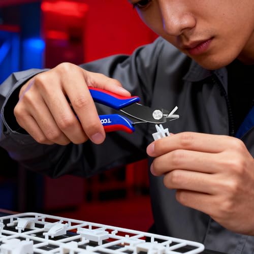 Flush Wire Cutters - Small Diagonal Cut Pliers Side Cutter Snips Bulk - Micro Clippers for Zip Tie Plastic Model 3D Printer - Mini Nippers for Crafting Electrical Jewelry Making - size: 1 Pack