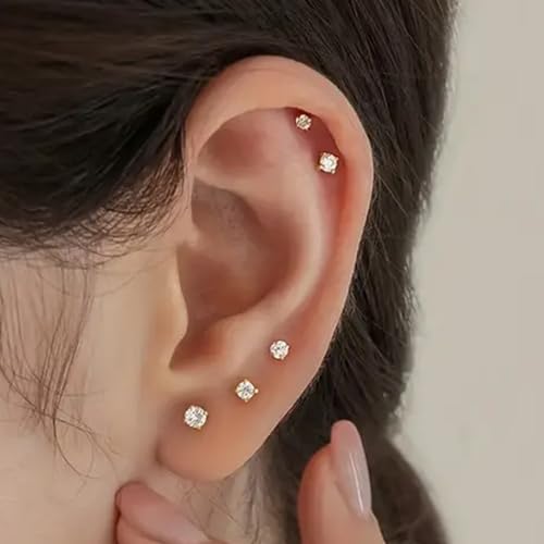 QWALIT Piercing Taper Threadless Insertion Tool - Titanium Labret Pin 16g, 18g, 20g - color: D11 - Silver Threaded+Threadless