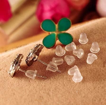 Earring Backs, Earring Backs Replacements for Droopy Ears, Rubber for Sutds/Heavy Earrings, Rubber for Fish Hook Earrings Diameter 4mm (300 Pieces) - color: 300 backs