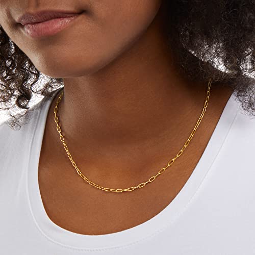 Amazon Essentials 14K Gold Plated Paperclip Chain Necklace - color: Yellow Gold, size: 18"