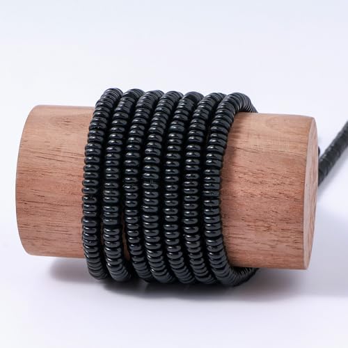 Natural Black Onyx Agate Disk Stone Spacer Beads 6x2mm 38cm/str Flat Rondelle Loose Semi Gemstone Caps for Making Bracelets Necklace - color: Black Onyx Agate