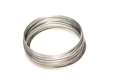 Beadalon Memory Wire Remembrance 75 coils Stainless Steel Round 0.61 mm (.024) Made in USA by CRAFT WIRE