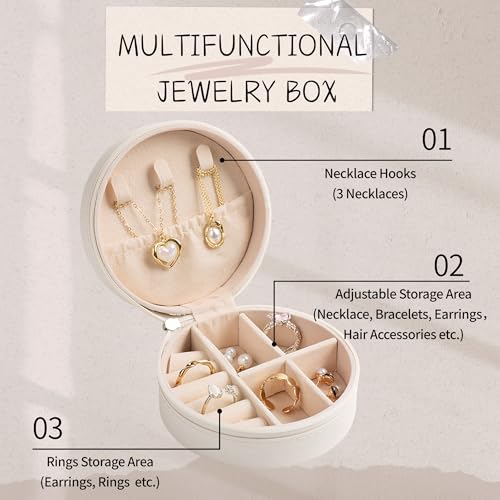 12-Pack Baseball Jewelry Box Bulk Team Gifts for Girls & Moms, White Round Mini Travel Jewelry Case with Red Stitching, Senior Night Tournament Gifting, Baseball Mom Accessories - style: Baseball