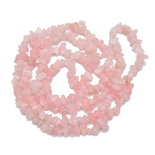 7-8mm Natural Rose Quartz Gemstone Chips Loose Beads Semi Precious for Jewelry Making DIY Handmade Craft Supplies 1 Strand per Bag Approxi 34" - color: Rose Quartz Chips