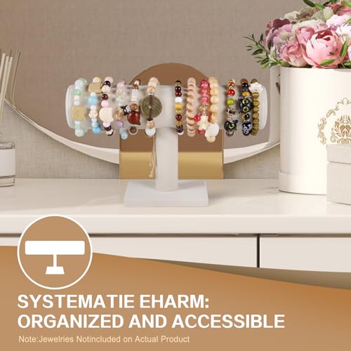 T-Bar Bracelet Display Stand for Selling, Jewelry Storage, Bracelet Holder Stand, Bangle, Jewelry Business Supplies, Watch holder for Women & Men, (Beige Velvet) - color: Beige Velvet