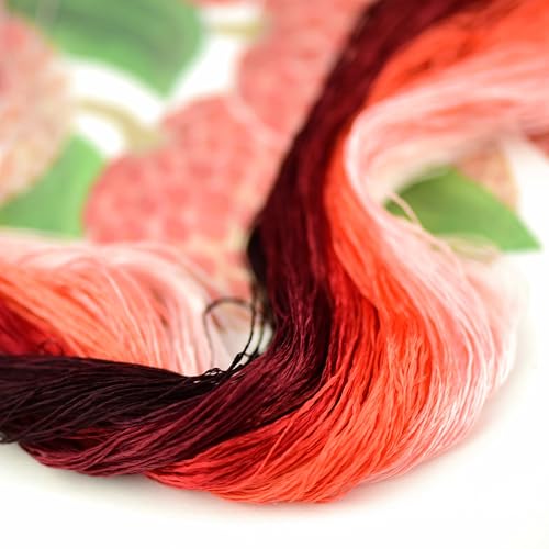 Mulberry Silk Floss Embroidery Thread Floss-Cross Stitch Threads China Silk Woven Jewelry Threads DIY Sewing Kits (03) - color: 03