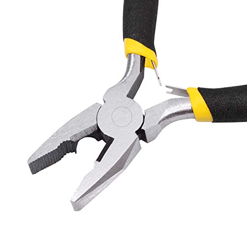 Mini Linesman Pliers - 5 Inch Combination Pliers With Spring Loaded Wire Cutters - Electrical & Screw Removal Tool - Jewellery Making - size: Lineman Pliers