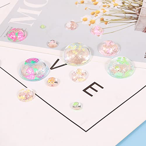 2 Pcs Cabochon Gem Silicone Mold, Clear Round Silicone Mold for Making Earrings Jewelry Making Crafting Projects(Large) - color: round-large