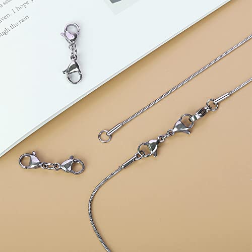 Grevosea 4 Pieces Double Lobster Clasp Extender, Stainless Steel Lobster Claw Clasps Double Claw Connector Bracelet Necklace Extender for DIY Jewelry Making Women and Girls Gifts(Silver) - color: 4pcs