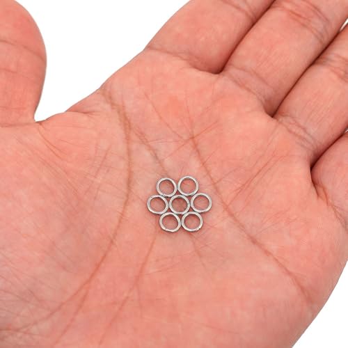1000PCS 6mm 1mm Thickness 18 Gauge Stainless Steel Jump Rings, Unwelded Metal Round O Rings for Necklace Bracelet Keychain Chainmail Jewelry Making - size: 6mm OD-1.0mm Thick-18 Gauge