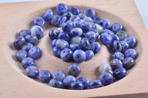 Rondelle Beads for Jewelry Making 5x8mm Natural Stone Beads 1 Strand 15.5inch Lentil Spacer Beads Rondelle Gemstone Bead Semi-Precious Stone Bead for Bracelet Necklace Crafts Blue Sodalite Bead - color: Blue Sodalite Beads