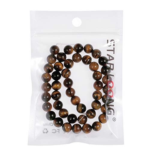 Natural Round AA Tiger Eye Agate Loose Stone Beads Bulk for Jewelry Making 4MM, 6MM, 8MM, 10MM,12MM (8mm) - color: 8mm