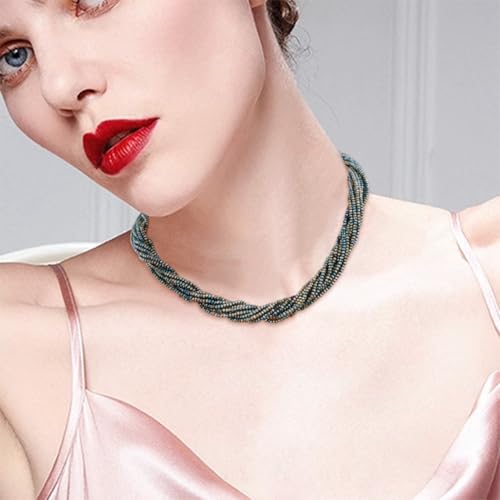 FASHEWELRY 10 Strands Briolette Faceted Glass Beads 2mm Rondelle Crystal Glass Spacer Beads Green Plated for Necklace Bracelet Jewelry Making - color: Green Plated, size: 2mm