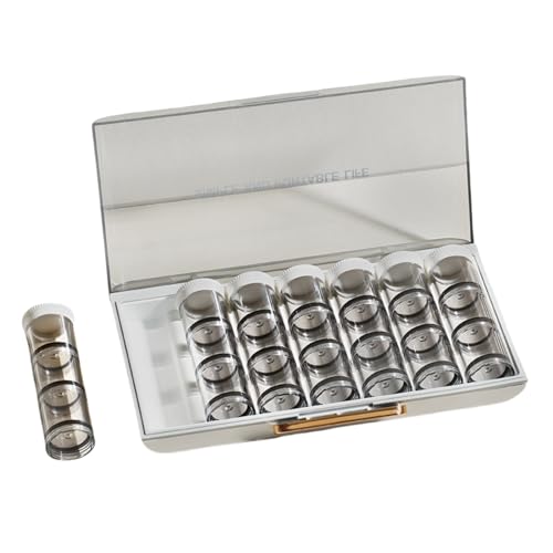 HAN SHENG 21 Compartments Jewelry Storage Box Case Jewelry Ring Display Organiser Box Holder Earrings Storage Case Portable Jewelry Dispenser Holder Travel Organizer