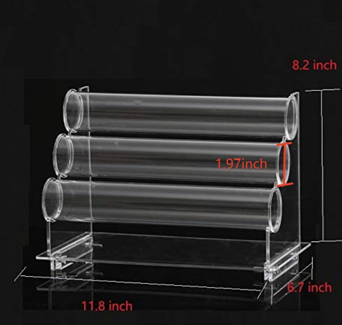 ChezMax Triple Tier Jewery Display Removable Bracelet Holder Jewelry Stand Necklace Stand Jewelry Towers and Watch Holder for Home Organization - color: D- Clear