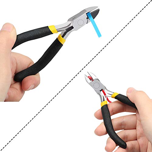 Diagonal Cutting Pliers 4 Inch Mini Diagonal Nippers Beading Pliers for Jewelry Making Precision Handcraft DIY Hand Tool - size: Diagonal Cutting