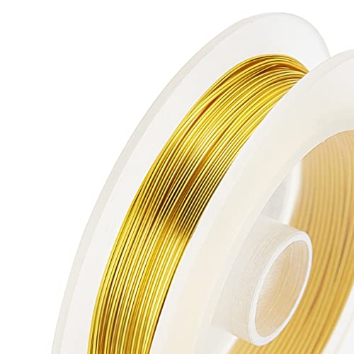 BENECREAT 20-Gauge Jewelry Beading Wire Tarnish Resistant Gold Wire for Jewelry Craft Making, 33-Feet/11-Yard - color: Dark Gold, size: 20-Gauge(33-Feet/11-Yard)