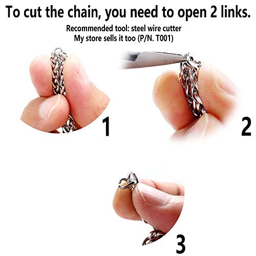 THREENEST 16.4-Feet Width 5mm Stainless Steel Wheat Chains, Permanent Craft Braided BSK Chains for Necklace Bracelet Earring Jewelry Making - color: Stainless Steel, size: Wheat Chains(width 5mm)