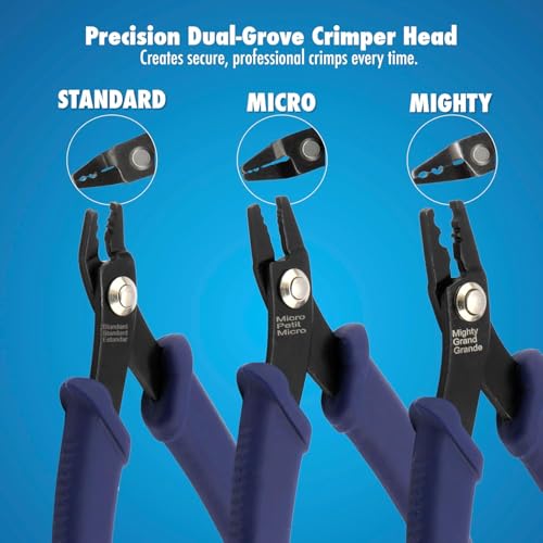 Beadalon Crimp Tool Standard - Fits Crimp Beads #1-3, Crimp Tubes #2-3, Dark Blue, 5.25 in / 13.3 cm - color: Dark Blue, size: Standard