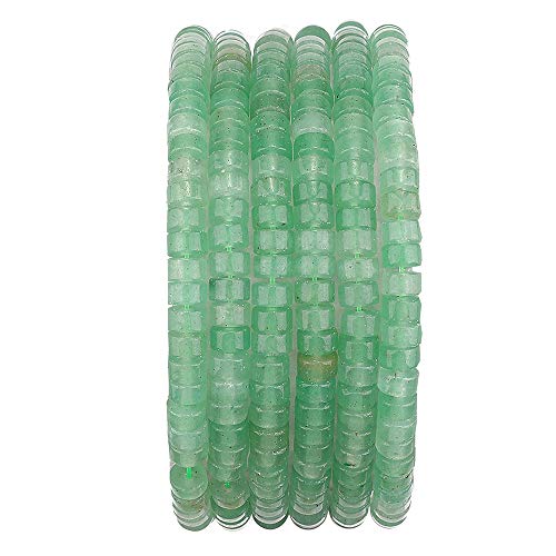 BEADIA Natural Green Aventurine Spacer Beads Caps Loose Semi Gemstone for Beading Jewelry Making 4mmx2mm 38cm - color: Green Aventurine, size: Round 4mm x 2mm