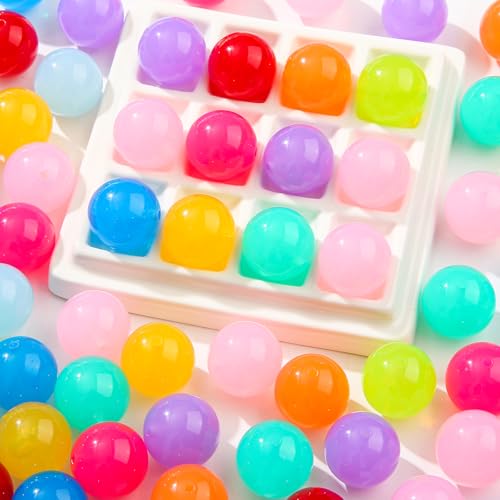 20mm Color Acrylic Beads 180pcs Chunk Bubblegum Bead Color Pen Ball Beads for Pen Bag Jewelry Making Necklace Bracelets(guodong) - color: blue&green&pink