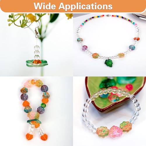 476PCS Clear Crystal Round Glass Beads for Jewelry Making, Transparent Glass Spacer Loose Beads for Crafts Bracelets Necklaces Charms Pendants Gifts Presents Friendship - color: Round Glass Beads: Transparent