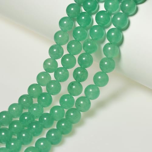 MJDCB Stone Beads 6mm 60pcs Round Aventurine Green Jade Loose Gemstone Bead Charms for Jewelry Making Bracelet Necklace Earring Pendant - color: Aventurine Green Jade, size: 6mm