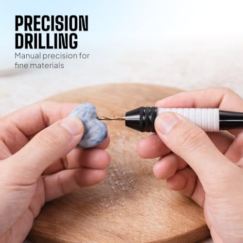 Micro Drill Bits Set with Pin Vise | Small Hand Drill - Pin Vise Hand Drill Manual, PCB Mini Bits for Resin Beads Polymer Clay | DYI Jewelry Making, set - style: Professional