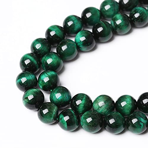 90PCS 4mm Top AAA Green Tiger Eye Beads Natural Stone Round Loose Beads for Jewelry Making DIY Bracelet,Necklace, Earrings 15" Inch (Green Tiger Eye Stone, 4mm) - color: Green Tiger Eye Stone, size: 4mm