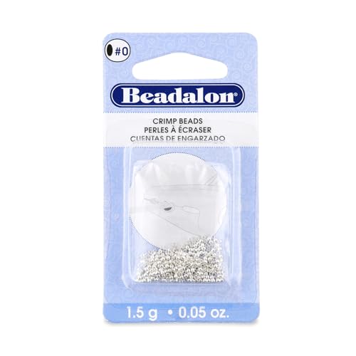 Beadalon Crimp Beads, Size #0, Silver Plated, 1.5 g, Approx. 200 pc - color: Silver, size: Size #0, 200 pc
