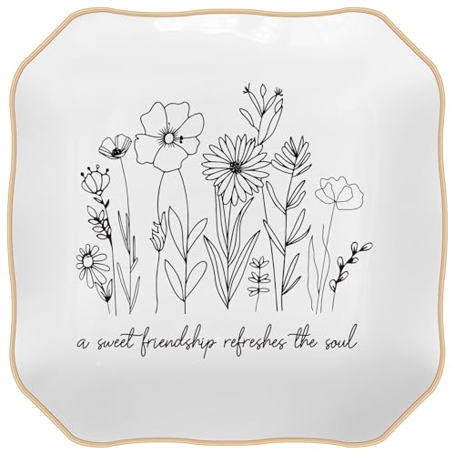 LITTLEBIGGER Friendship Gifts for Women – Jewelry Dish, A Sweet Friendship Refreshes The Soul – Proverbs 27:9 – Mothers Day Gifts – Friend Birthday Gifts for Women - style: Friendship - D