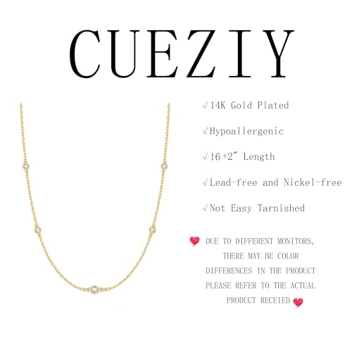 Mothers Day Gifts - Dainty Silver Gold Necklaces for Women Cute Station Choker Simulated Diamond Necklace Simple Layering CZ Necklace Trendy Jewelry Gifts - color: Silver, style: Flower