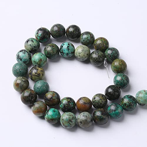 4mm 90pcs Natural African Turquoise Stone Beads for Jewelry Making Round Loose Gemstone Beads DIY Bracelet Necklace Earrings(African Turquoises, 4mm) - color: African Turquoises, size: 4mm