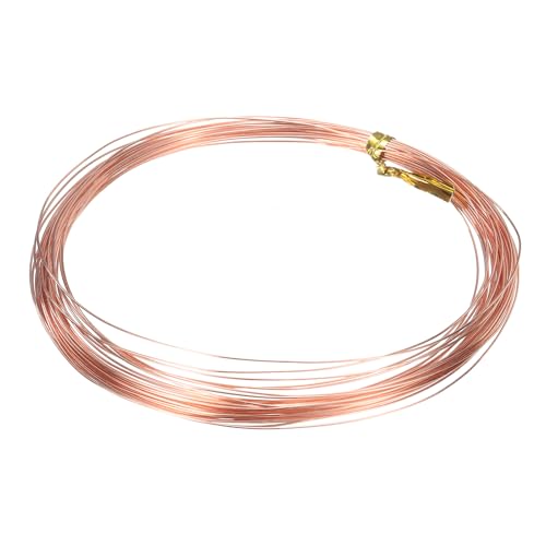 uxcell Pure Copper Wire 99.99% 24 Gauge 0.5mm 10m/33 ft Soft Craft Copper | Tarnish Resistant Jewelry Wire for Jewelry Making Beading DIY Crafts Supplies,Copper - size: 24 Gauge 0.5mm