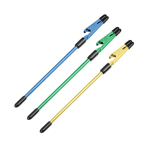 CraftyCrocodile Set of 3 Bracelet Helper Tool - Fastener Tool for Bracelet, Necklace, Jewelry, Watch - Сlip, Clasp Helper - Easy to Put on Yourself, Portable, Made of Metal, Blue, Emerald, Gold - color: Blue, Emerald, Gold