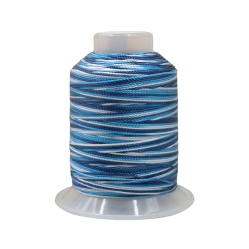 0.8mm Segment Dyed Twisted Silk Cord Trim 3-Ply Twine Thread Braided Polyester String for DIY Crafts,Macrame, Pendants,Jewelry,Friendship Bracelets,Necklaces 270 Yards（Blue） - color: Blue