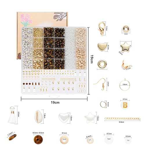 Xylise Jewelry Making Supplies Kit Natural Stone Beads for Irregular Natural Stone with for DIY Craft Bracelet Necklace Earrings for Adults (Tiger's Eye) - color: Tiger's Eye