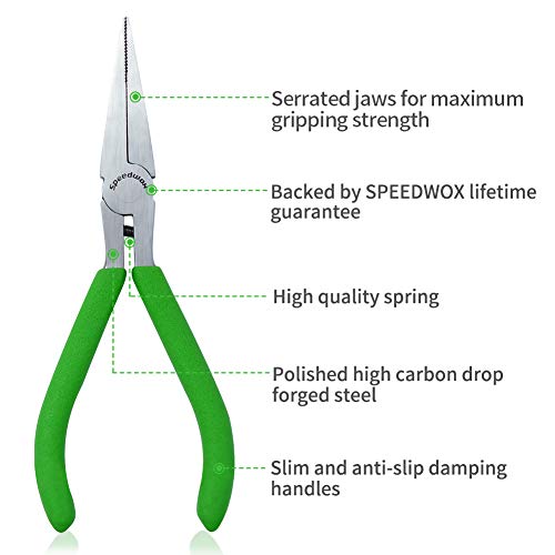 SPEEDWOX Mini Flat Nose Pliers Thin 5 Inches Small Duck Bill Pliers Fine Needle Nose Pliers Micro Chain Nose Pliers Precision Jewelry Making Hand Tools Professional Beading Hobby Work Craft - style: Flat Nose Pliers