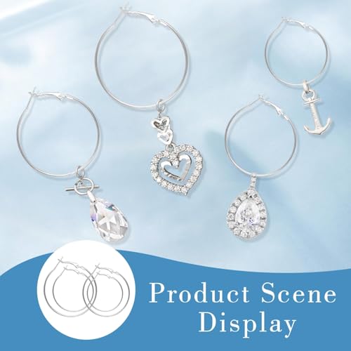 Hoop Earring Findings Stainless Steel Earrings Beading Round Earrings Open Beading Hoop for Jewelry Making DIY Crafts Art Creation (siliver (25/30/35/40mm) - color: siliver (25/30/35/40mm）