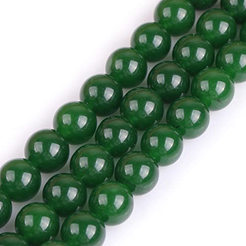 GEM-Inside Natural 12mm Green Taiwan Jade Gemstone Loose Beads Round Crystal Energy Stone Power for Jewelry Making 15" - color: Green Taiwan Jade, size: 12mm