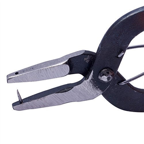 Pandahall Jewelry Hole Punch Pliers Jewelry Pliers Eyelet Pliers Craft Paper Leather Hole-punching Handed Tool Cutter Red Pin:1mm