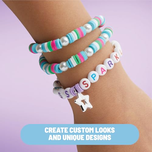 Claire’s DIY Bracelet Kit – 895-Piece Jewelry Making Supplies Set| Clay Heishi Beads, Alphabet, Charms, String| Friendship Bracelet Kit for Girls| Arts & Crafts Activity| Fashion Accessory Gift Age 8+