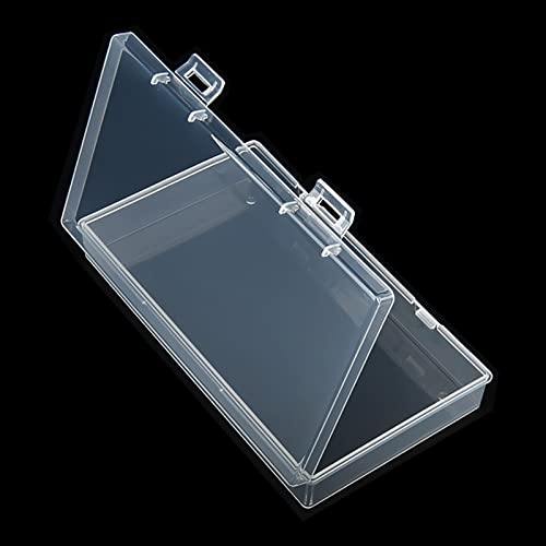 8 Pack Rectangular Clear Plastic Storage Containers Box with Hinged Lid for Beads and Other Small Craft Items (6.5 x 3.74 x 1.18 inch) - size: 6.5 x 3.74 x 1.18 inch