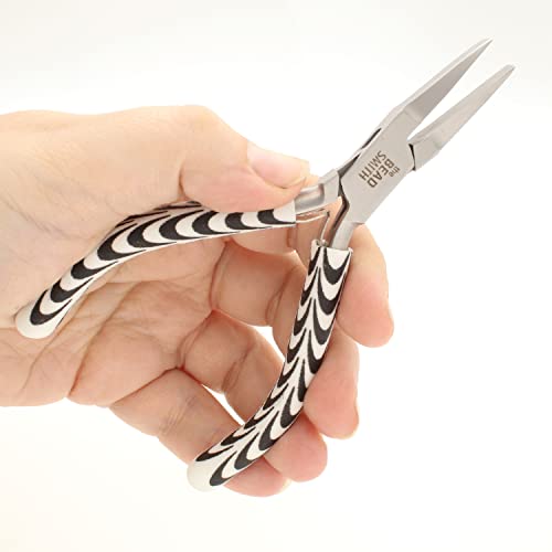 The Beadsmith Flat Nose Pliers – Zebra Print Line – 5 inches (127mm) – Comfortable Handle with Double Leaf Springs – Jewelry Making Tool for Creating Bracelets, Earrings and Necklaces - size: flat nose - 5"
