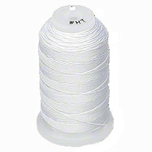 Simply Silk Beading Thread Cord Size FF White 0.015 Inch 0.38mm Spool 115 Yards for Stringing Weaving Knotting